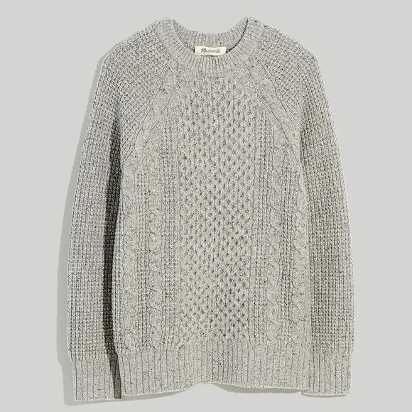 NWT Madewell Cableknit Fisherman Sweater - Picture 4 of 6